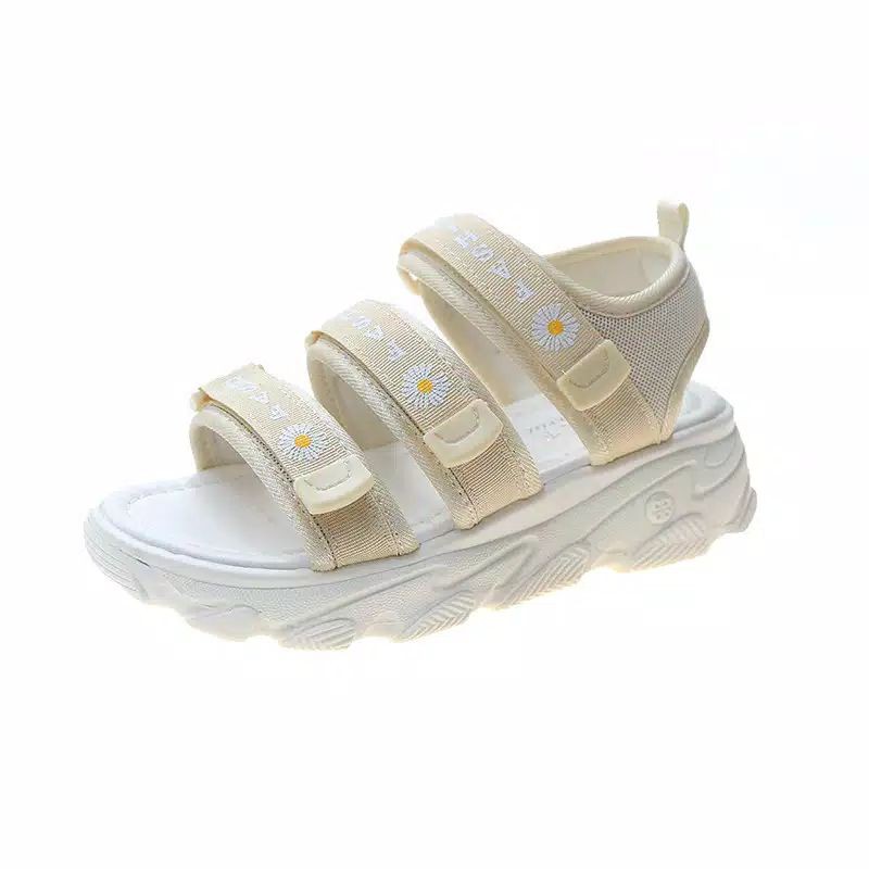 RK Collection - Sepatu Sandal Platform Bunga Daisy-6