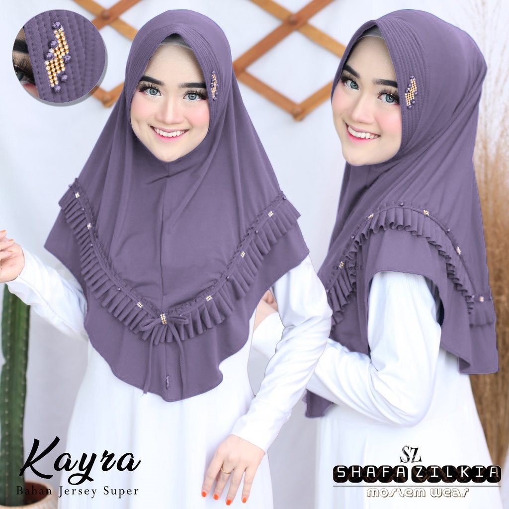 Bergo Kayra Hijab Rempel Madu / Bergo Instan / kerudung jersey rempel Kriwil / pet antem / jilbab khimar terbaru hijab instan dewasa / kerudung bergo