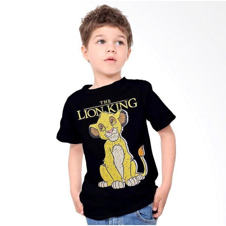  Baju  Kaos Disney Lion King Singa Hitam Anak  Laki Kids 