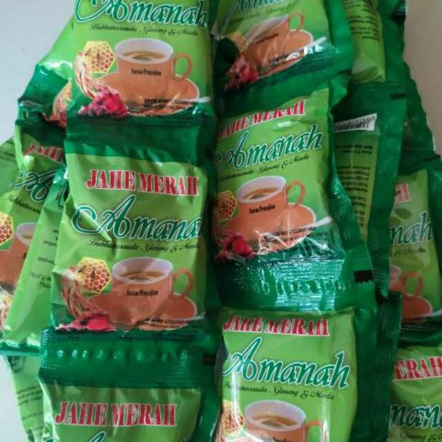 

( PROMOOO MURAH ) 5 RENCENG JAHE MERAH AMANAH isi 60 saschet (BERKUALITAS)