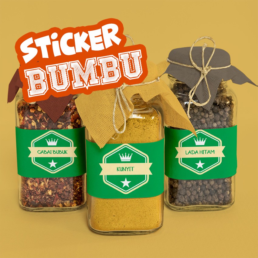 

Sticker bumbu dapur | stiker bumbu | stiker garam | sticker 004