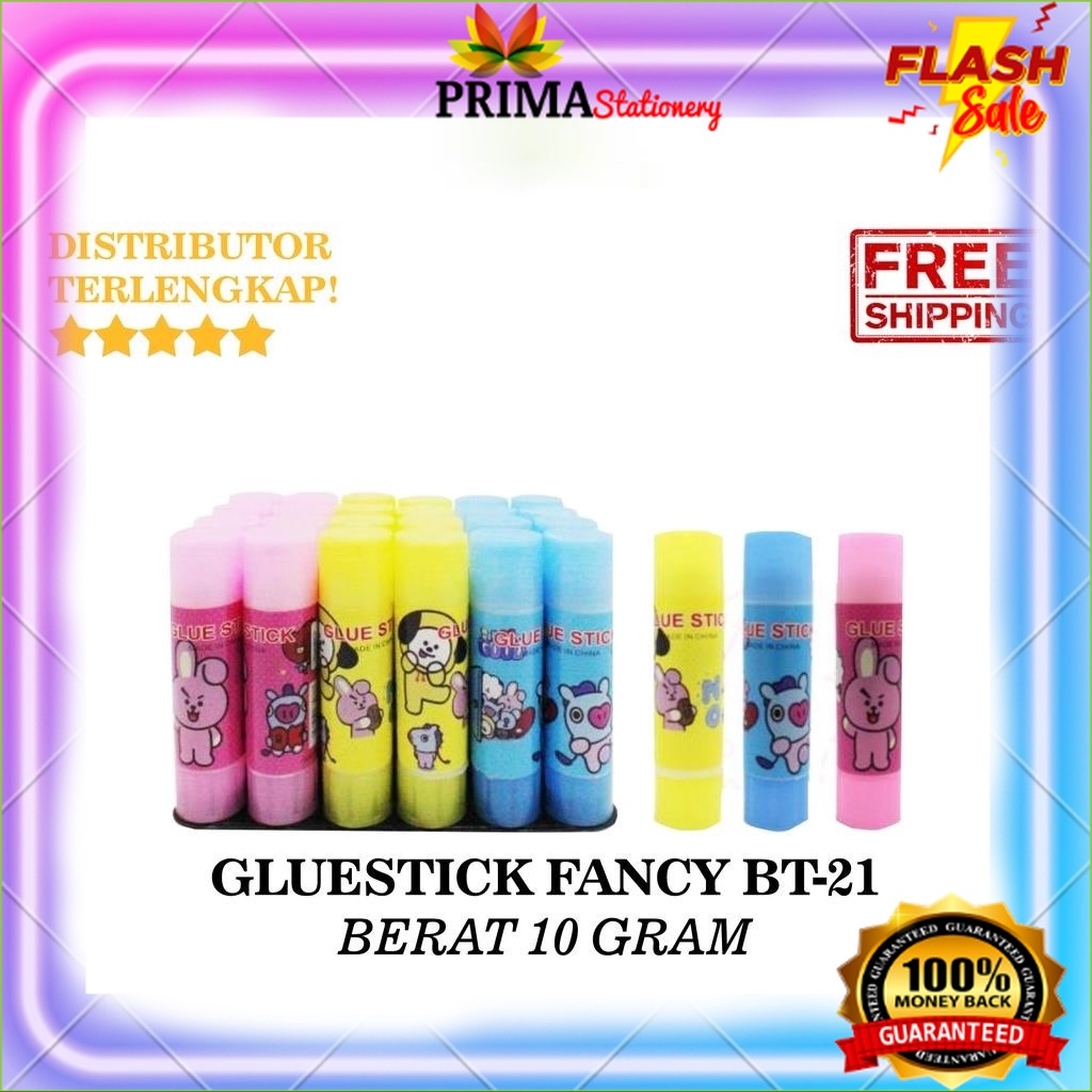 

Glue Stick Fancy BT-21 10g - Lem Glue Kertas Stick Stik Roll Cair