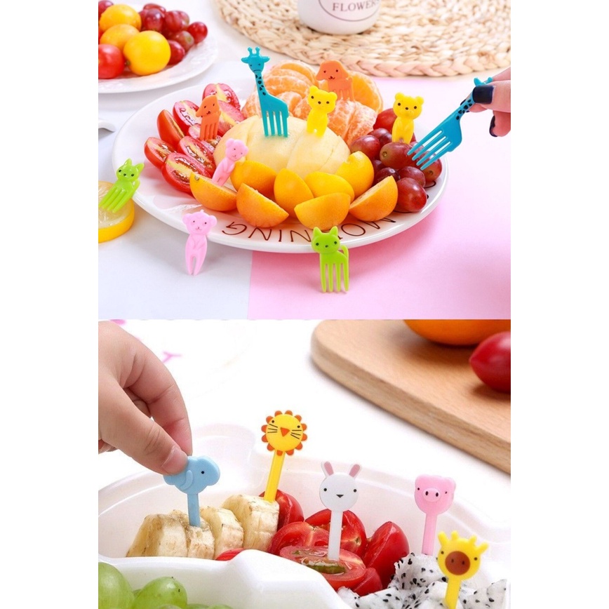 Garpu lucu Bento Anak Tusukan Garpu Hiasan Bento Mini