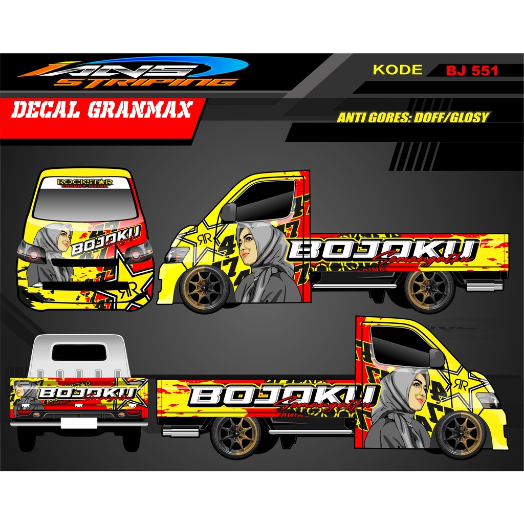 DECAL STIKER GRANMAX / STIKER MOBIL PICK UP / STIKER MOBIL GRANMAX