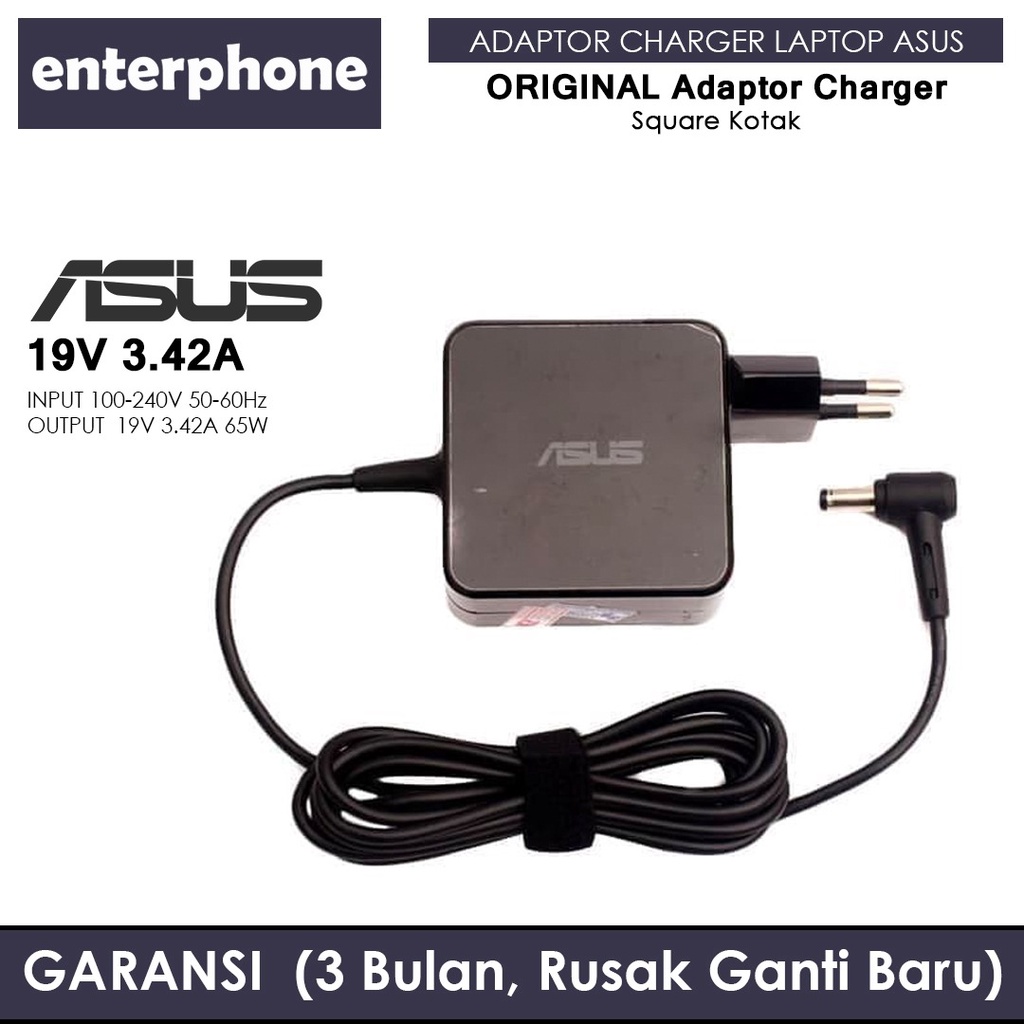 Adaptor Asus Laptop Charger 19V 3.42A Square Kotak