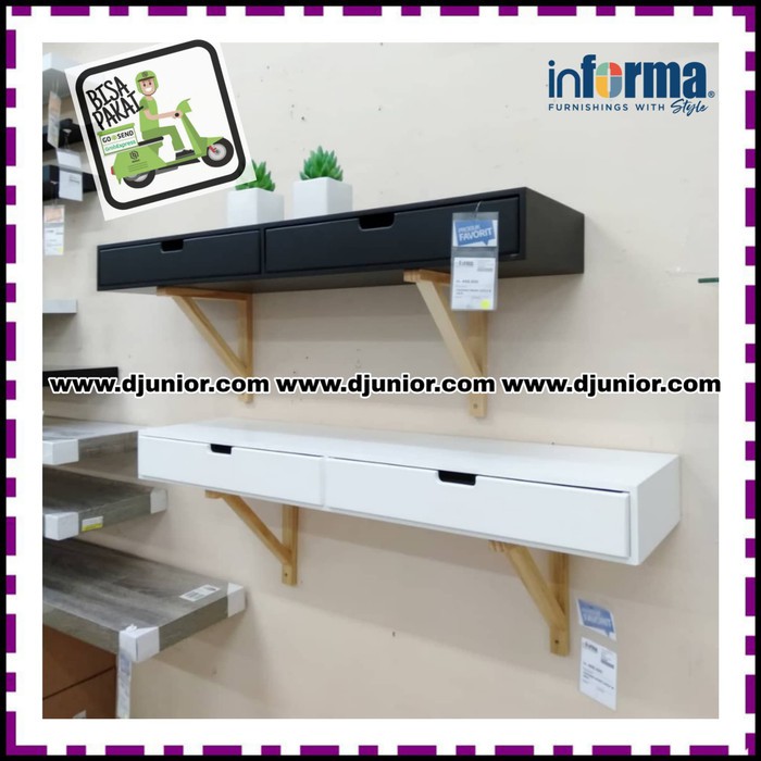  INFORMA  CHICAGO  DRAWER SHELF RAK  DINDING  MEJA TV 