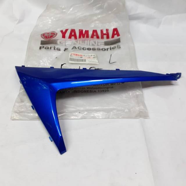 lis list cover tangki bawah kiri mio soul gt 115 biru original ygp
