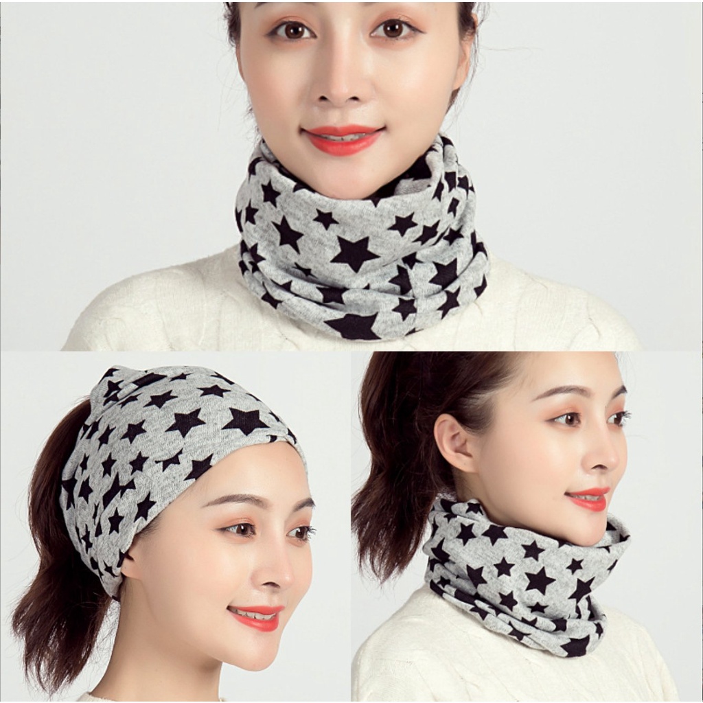 Hangat Ragam Scarf Leher Pullover Bahan Katun Berkualitas Tinggi Syal Scarft Korea Wanita Fashion Masker Tahan Angin