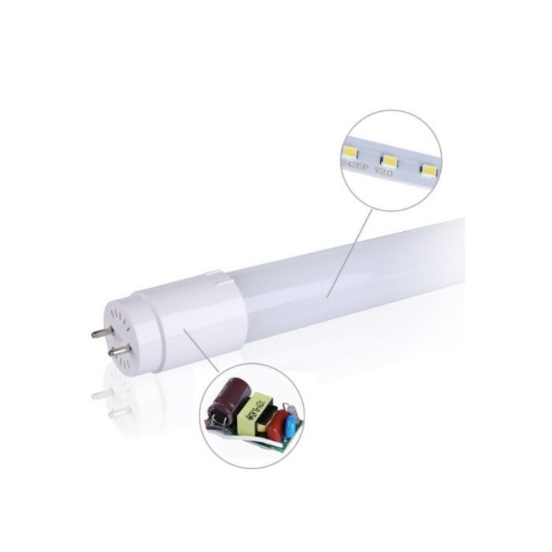 LAMPU LED T8 10W &amp; 20W DAN KAP SENG 120CM DAN 60CM PUTIH