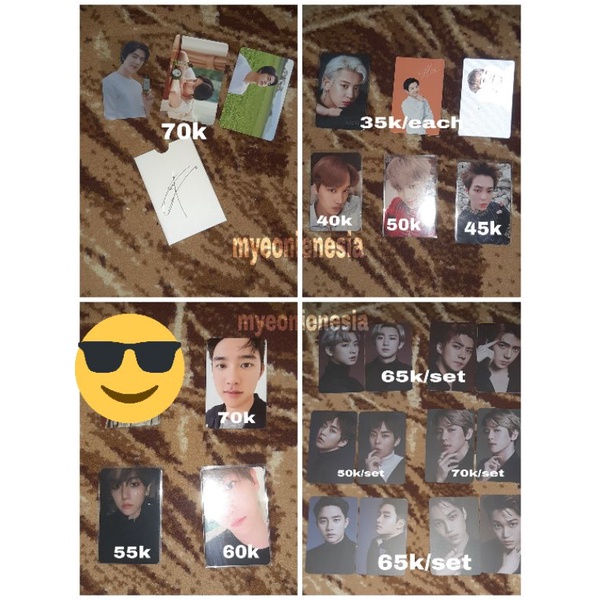 photocard d.o. dftf, baekhyun citylight, baekhyun delight, chanyeol nacific, chanyeol nr, chen nr, k