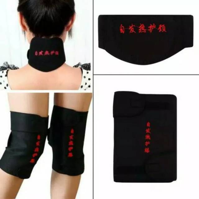 Original 1set alat terapi panas magnet tormaline/dekker/korset/knee support untuk leher lutut dan