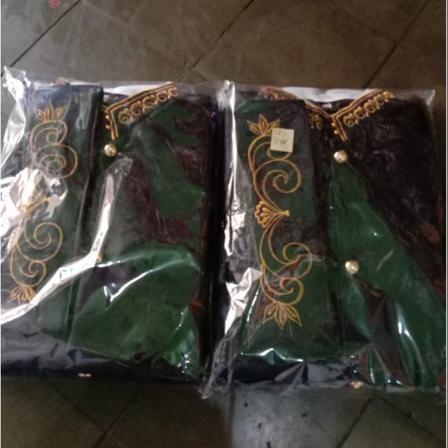 BAJU BESKAP SUNDA SET CELANA PECI TAPIH LENGKAP BORDIR EMAS  PAKAIAN JAS TRADISIONAL PRIA