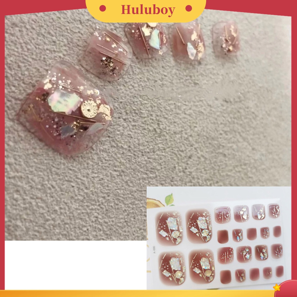 Huluboy Huluboy♡ Stiker Kuku Dengan Perekat Untuk Dekorasi Nail Art Wanita