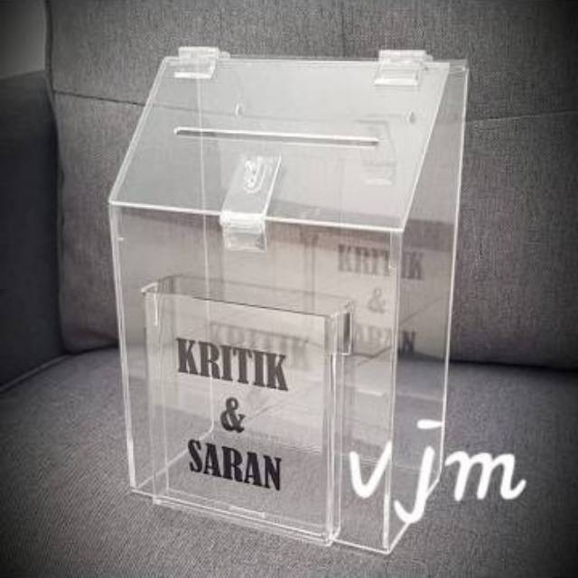 

Kotak saran acrylic, akrilik kotak saran 017