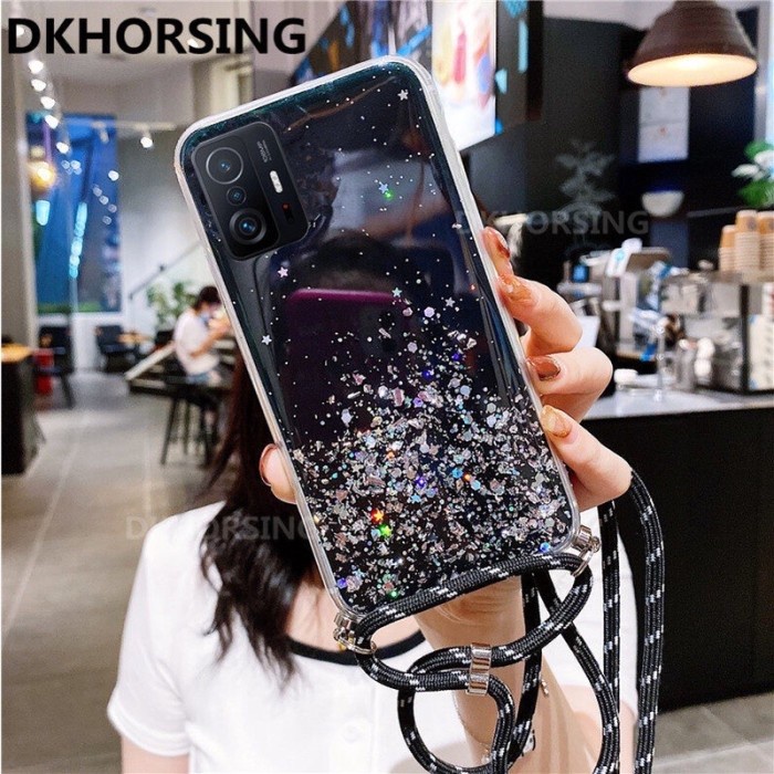 

Kusus Hari Ini Case Tali Nagita Xiaomi Mi 11T Mi 11T Pro Lanyard Glitter Gantungan Bagus