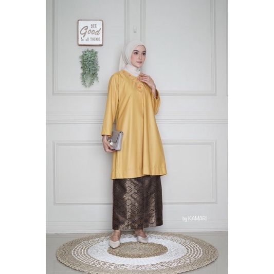 Setelan Tunik Sosialita Batu Payet Katun Toyobo Original Kamari Tunik Cantik Tunik Remaja