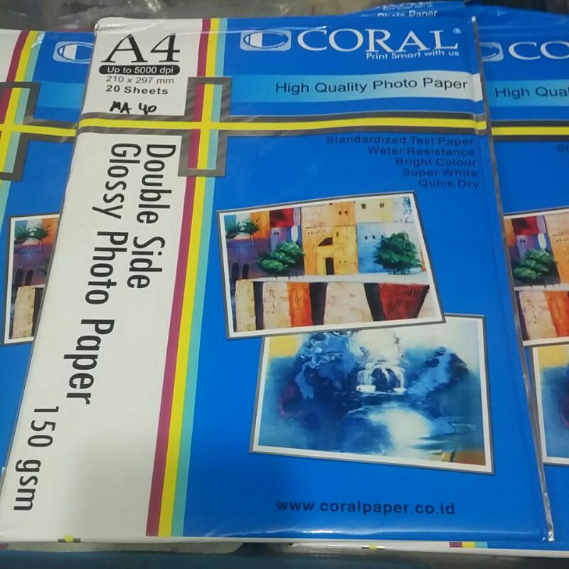 

Double side grossy photo paper