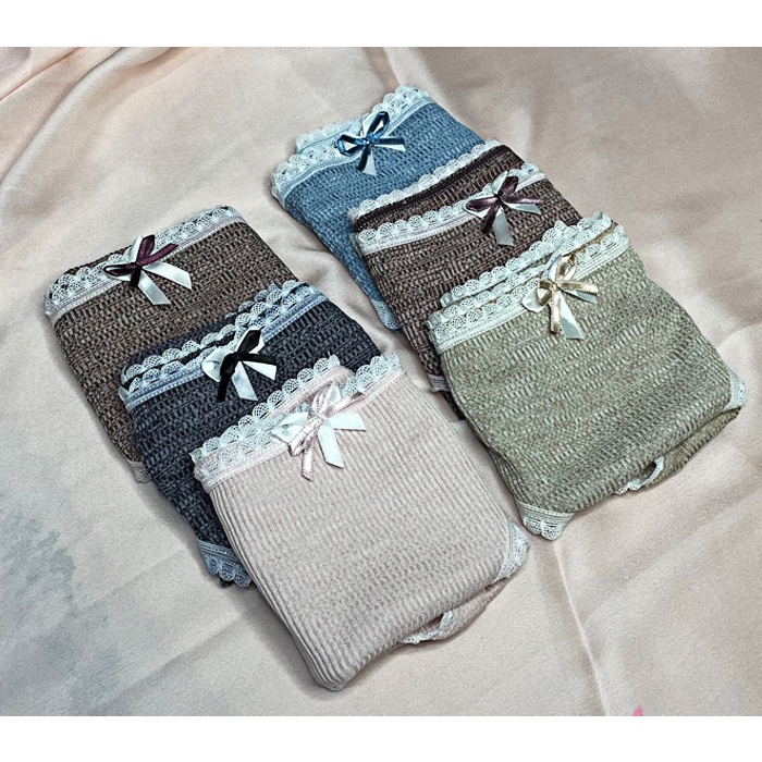 Celana dalam wanita Midi waist CD renda cewek Pakaian Dalam Seamless -2