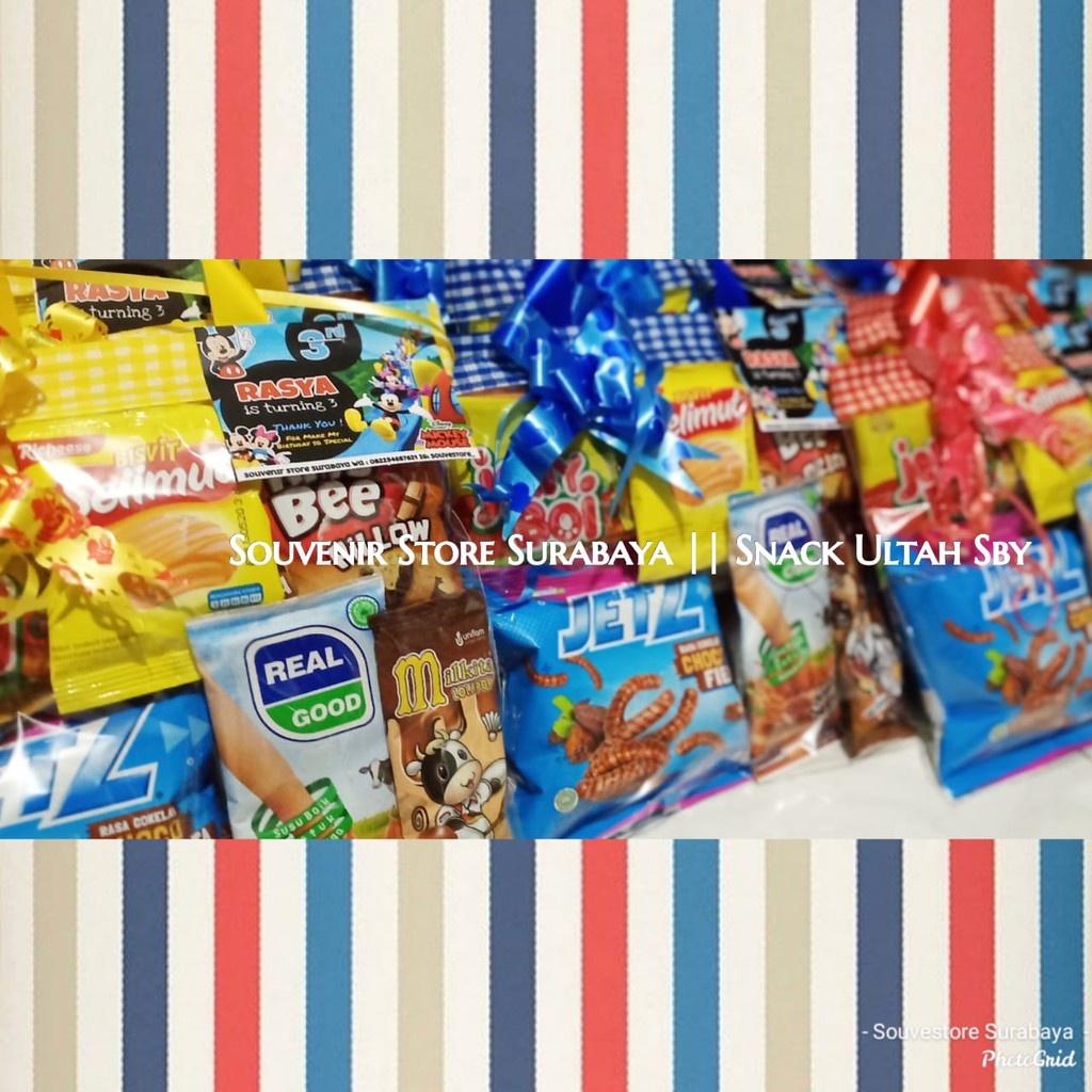 Bingkisan Snack Ultah/ Snack Ulang Tahun/Paket Snack Ultah/Goodiebag Snack Murah / Souvenir murah