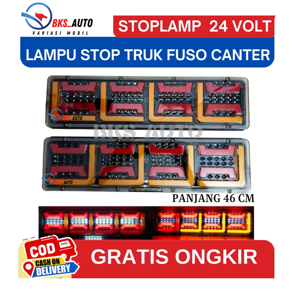Lampu Variasi Led Stop lamp Parkir Rem Belakang Sein Running Mobil Truk Truck 24 Volt
