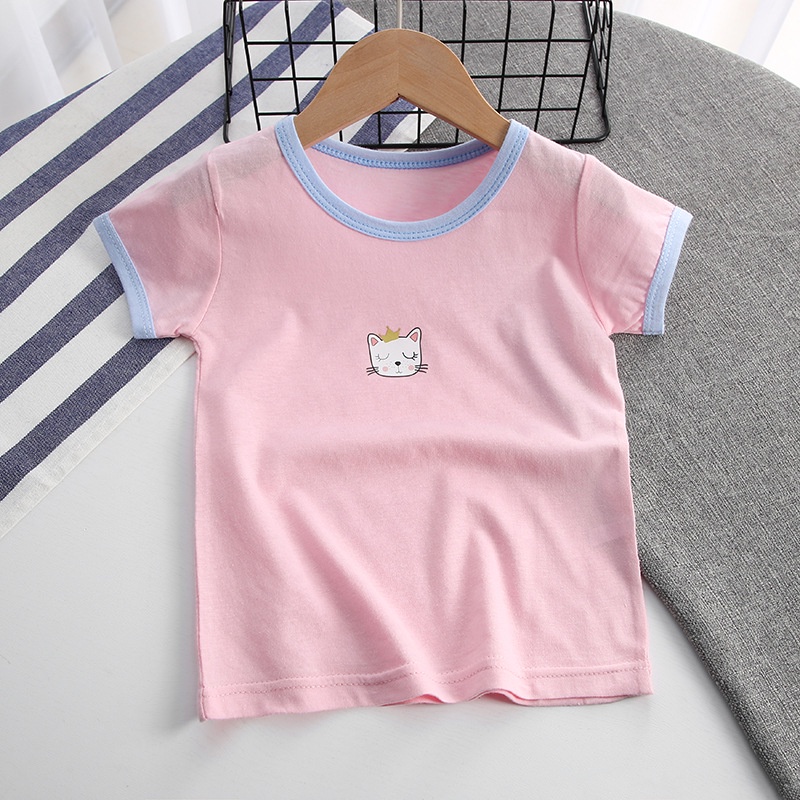 [PRINCESS KESLI] 0-6tahun Kaos Anak Perempuan Lengan Pendek Katun Kaos Bayi Perempuan Kartun Korea T-shirt anak cewek Baju anak perempuan katun kualitas premium import