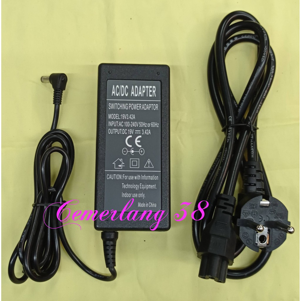 Adaptor / Charger Laptop / Notebook 19V-3,42A + Kabel Power AC 19 V