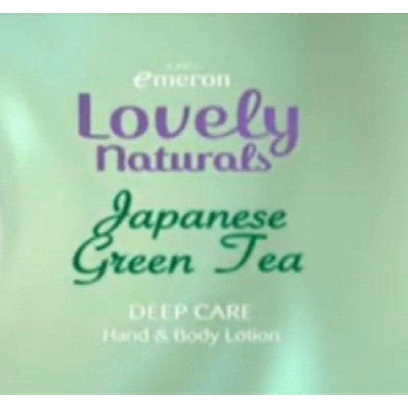 EMERON LOVELY Natural Hand Body Lotion 400 ml Deep Caring Botol Pump Green Tea