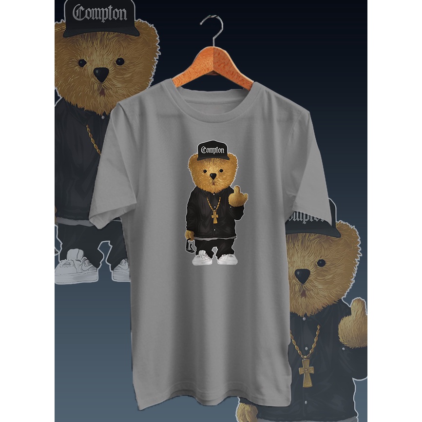 KAOS DISTRO PRIA&quot;FVCK BEAR&quot;/kaos terbaru pria/t-shirt combed 30s/kaos gambar motif print