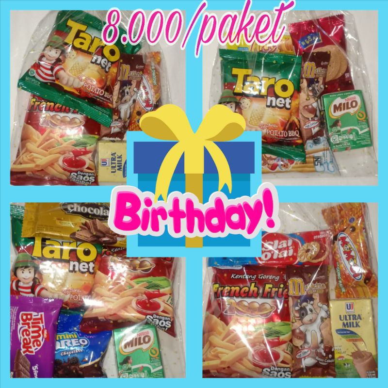 PAKET HEMAT ULTAH SNACK+ SUSU| BINGKISANULTAH TERMURAH