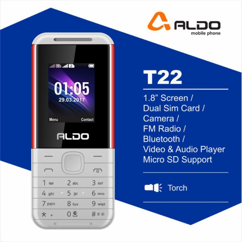 Hp Aldo T22 Candybar Hp Murah Garansi Resmi