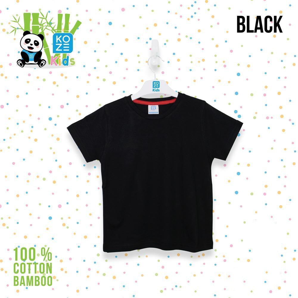 Kaos Anak Koze Hitam Premium Koze Kids Black Cotton Bamboo