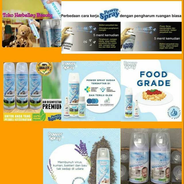Air disinfektan power spray food grade