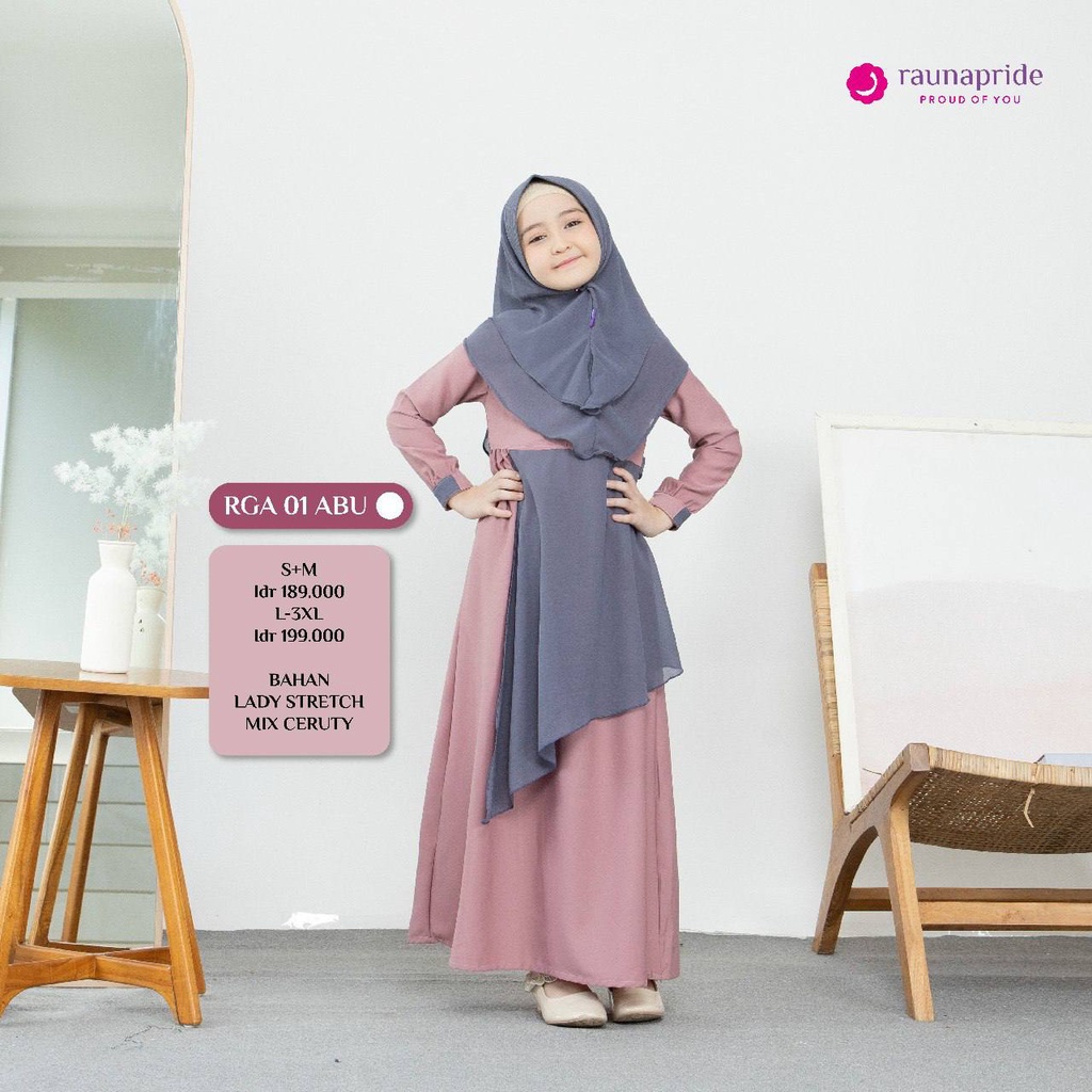 Gamis Anak Rauna Terbaru / RGA-01 / Fashion Muslim