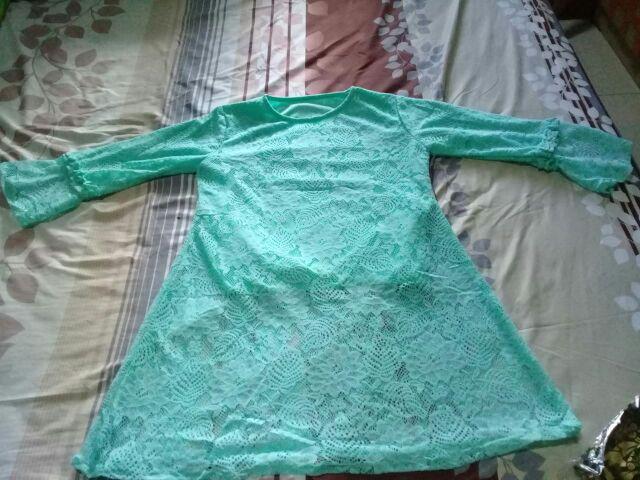 Zola_batik Couple Batik Brokat Long Blouse Raisa Lengan Panjang