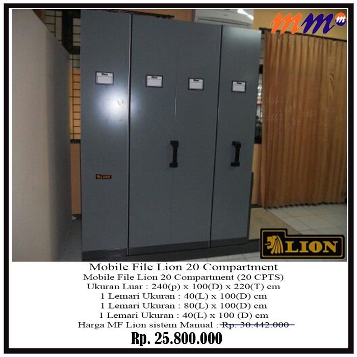 

Mobile File Lion 37, Roll O Pack 20 Compartment