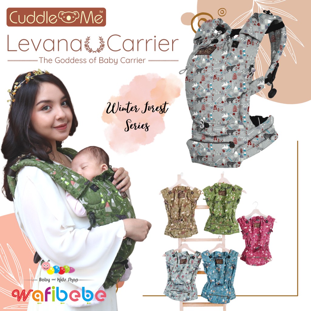 Cuddle Me Levana Carrier Gendongan Stretchy Bayi Ergonomis SSC Original Motif Cuddleme M Shape