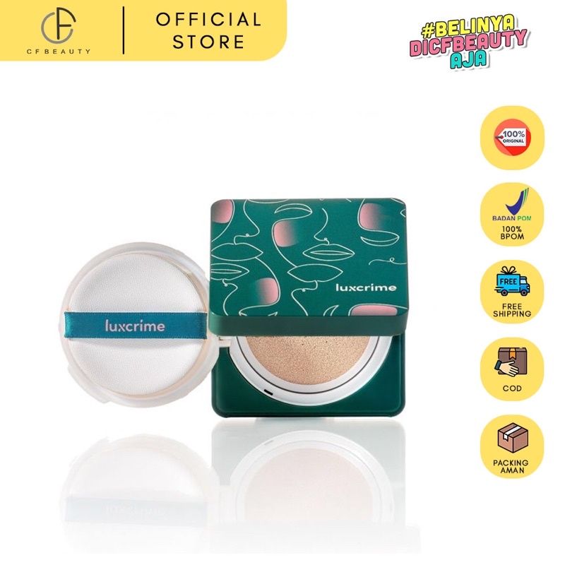 luxcrime 2nd skin luminous BELI LUXCRIME CUSHION , SHADE CUSTARD, HONEY,VANILA