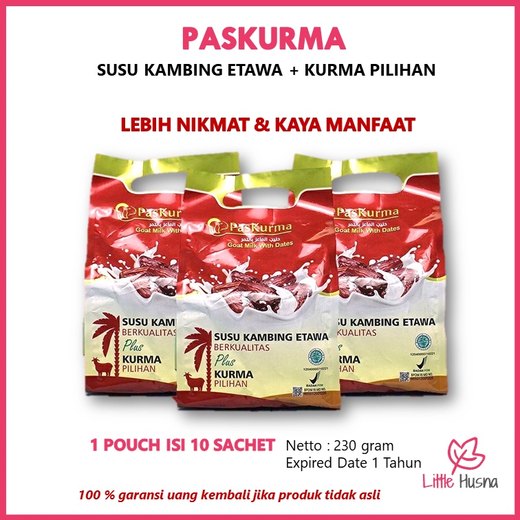 

PASKURMA Susu Kambing Etawa Plus Kurma Premium Kemasan Pouch isi 10 Pcs