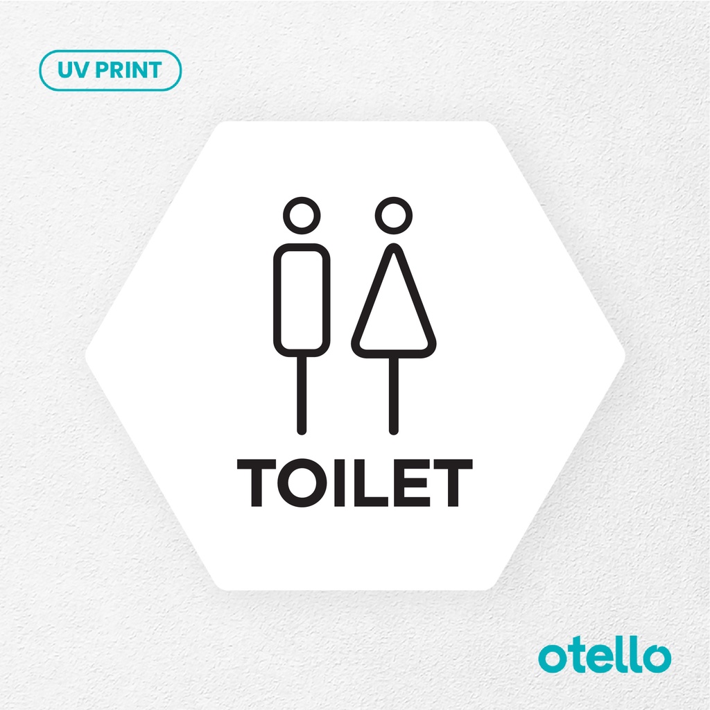 Toilet Signage Board Akrilik Tempel Dinding Papan Acrylic Restoran Dinding Petunjuk Toko Cafe