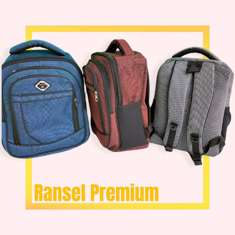 Tas Ransel Anak Sekolah SD SMP Laki Laki Cowok Kualitas Premium Tiga Ruang