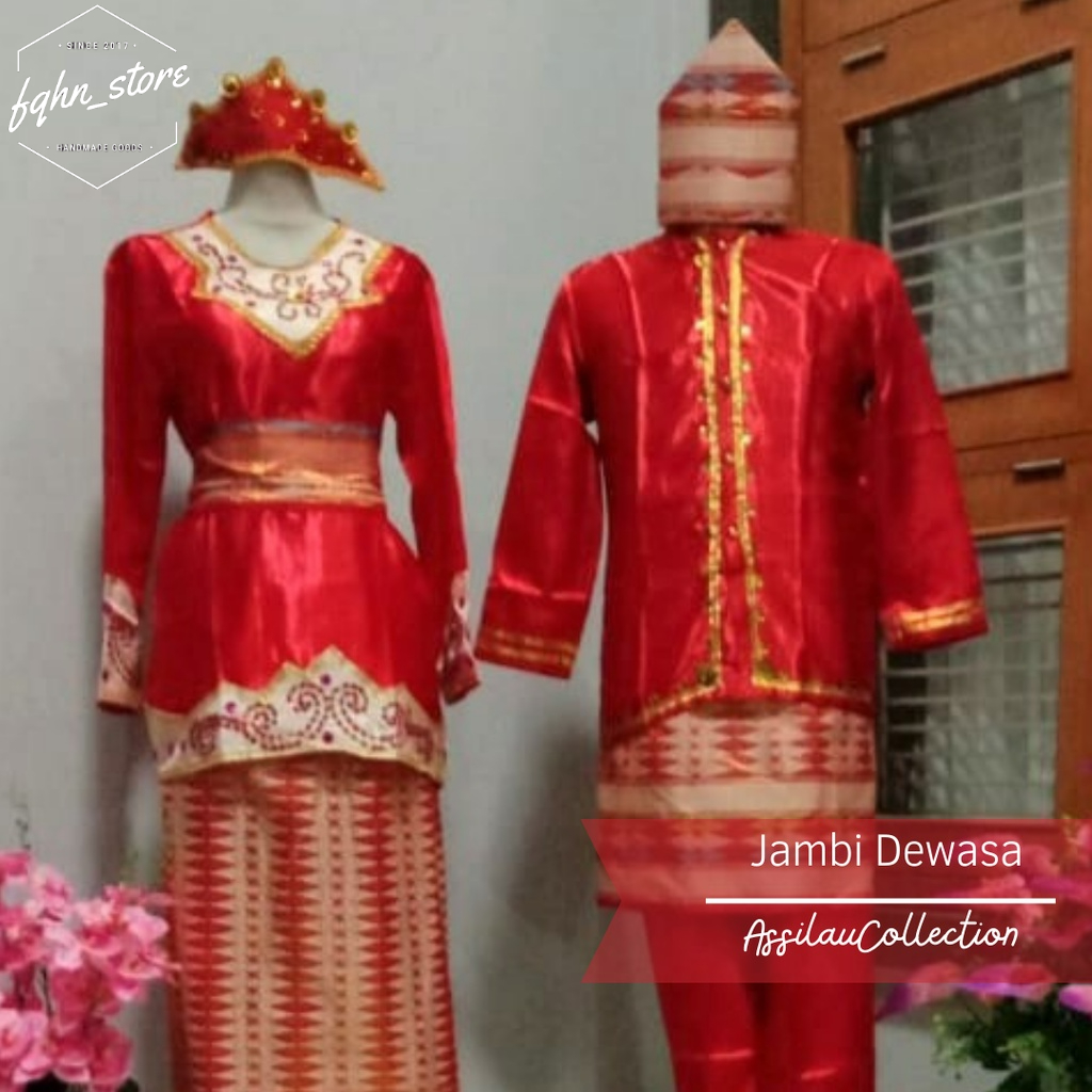 Baju adat Jambi dewasa satuan (Laki/Cewek)