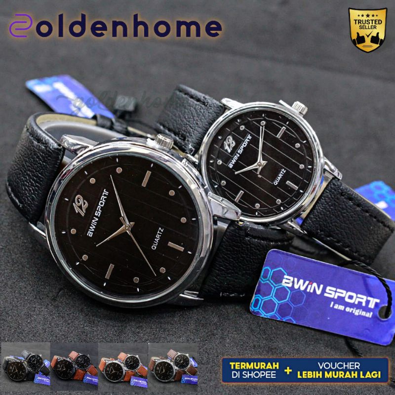 JAM TANGAN COUPLE PRIA / WANITA BWIN ORIGINAL M1016G M1016L BWIN SPORT M1016G M1016L ANALOG STRAP LE