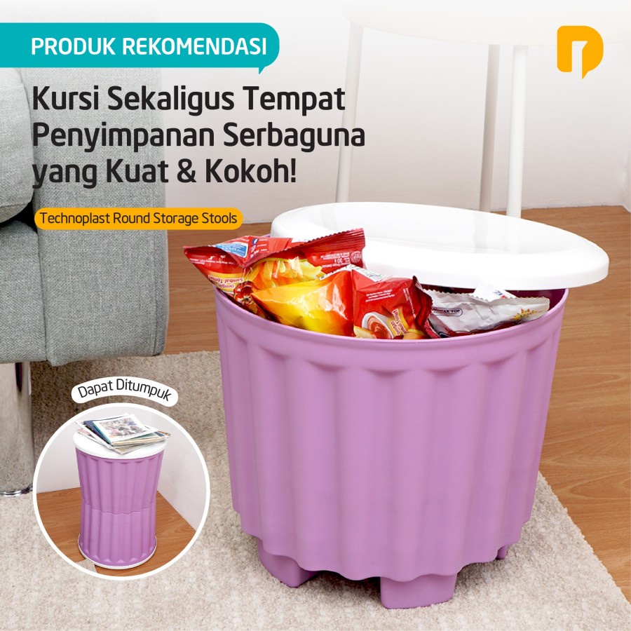 KURSI MULTIFUNGSI / KURSI BOX STORAGE / ROUND STORAGE STOOLS / STORAGE SERBAGUNA