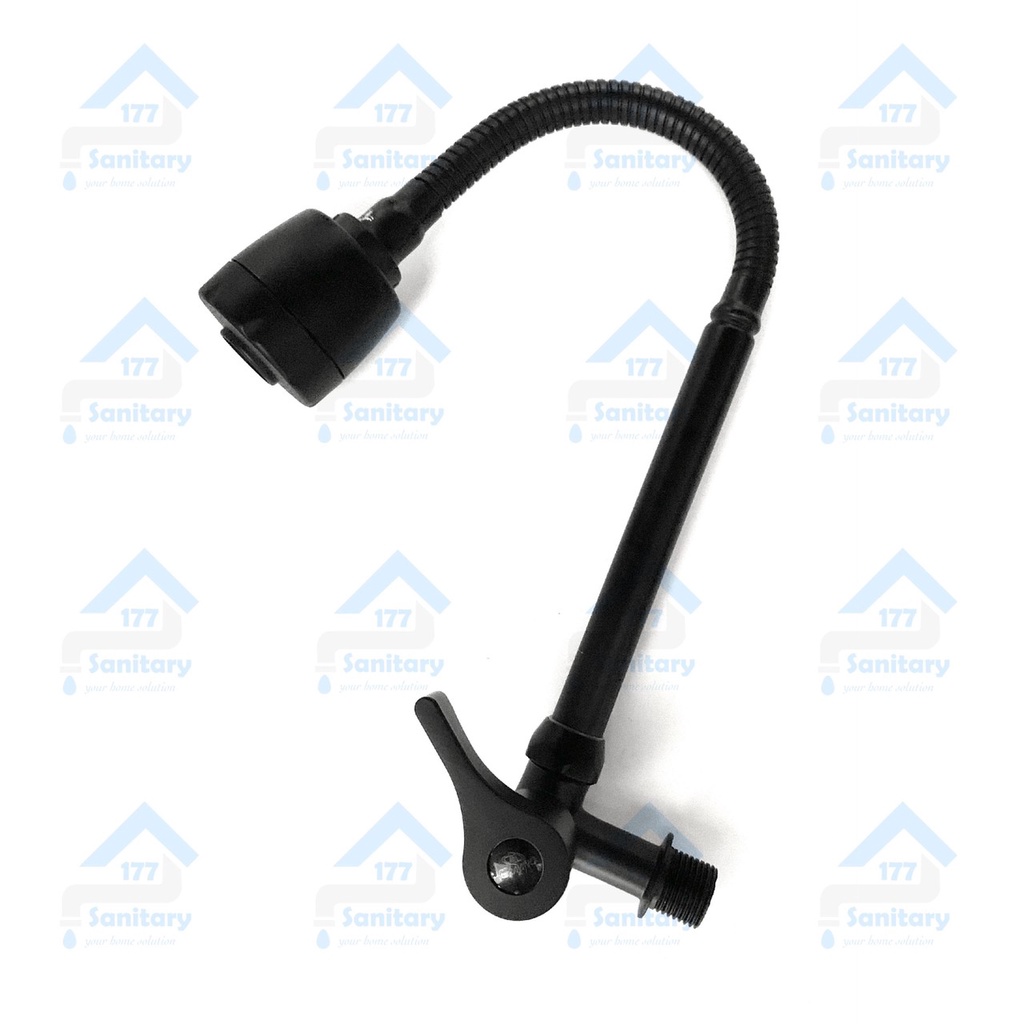 Kran air Angsa Fleksibel Minimalis HITAM BL- Keran sink 2in1 black wastafel bak cuci piring dapur kitchen faucet flexible