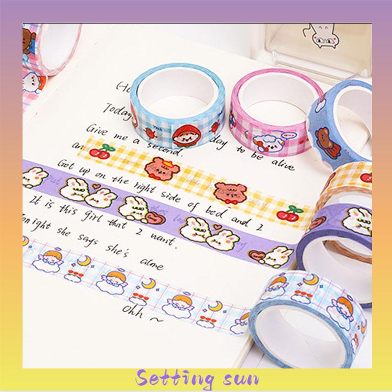 1 Pc Hewan Lucu Washi Tape Decor Masking Tape Jurnal Scrapbook Dekorasi DIY TN