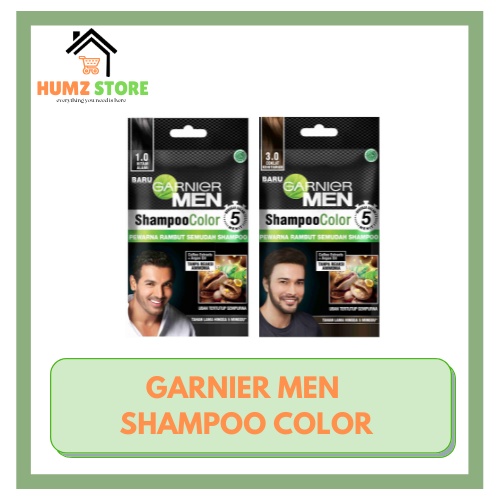 GARNIER MEN HAIR SHAMPOO COLOR COLOUR PEWARNA SEMIR RAMBUT GARNIER