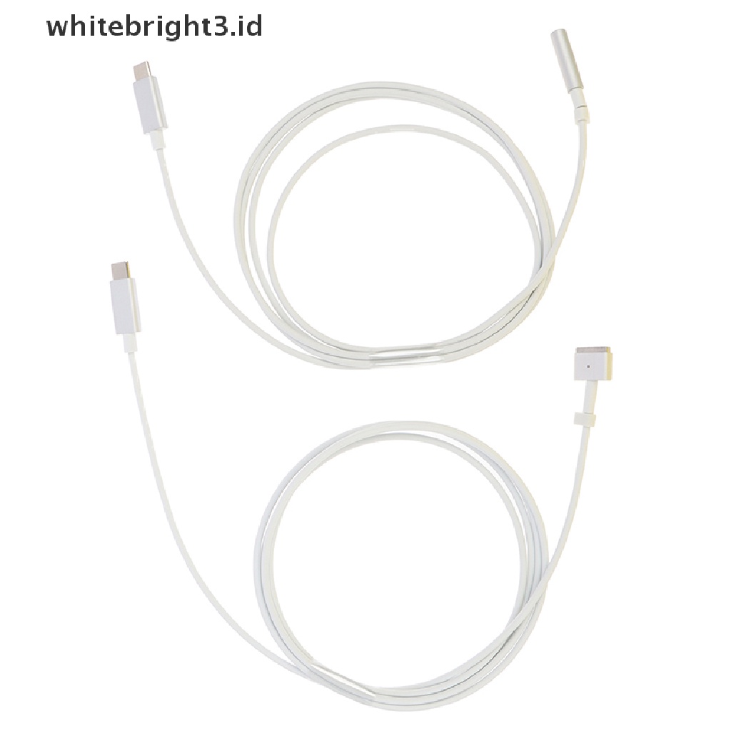 (whitebright3.id) Kabel Charger USB Tipe C Om Magnetische 1 2 T-Tip L-Tip Untuk Mac Book Air