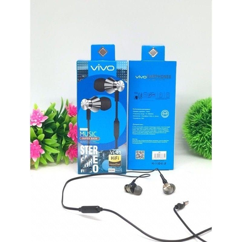 HEADSET VIVO VI-05 STEREO BASS HANDSFREE EARPHONE VIVO VI-05 STEREO BASS