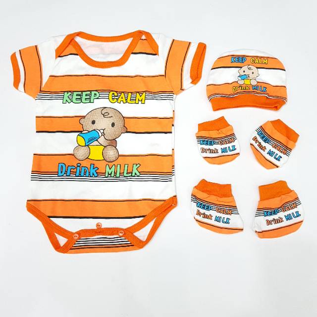 BAJU SET LAHIRAN BABY Gift Set Newborn Paket Lahiran Kado Lahiran Baby Keep calm