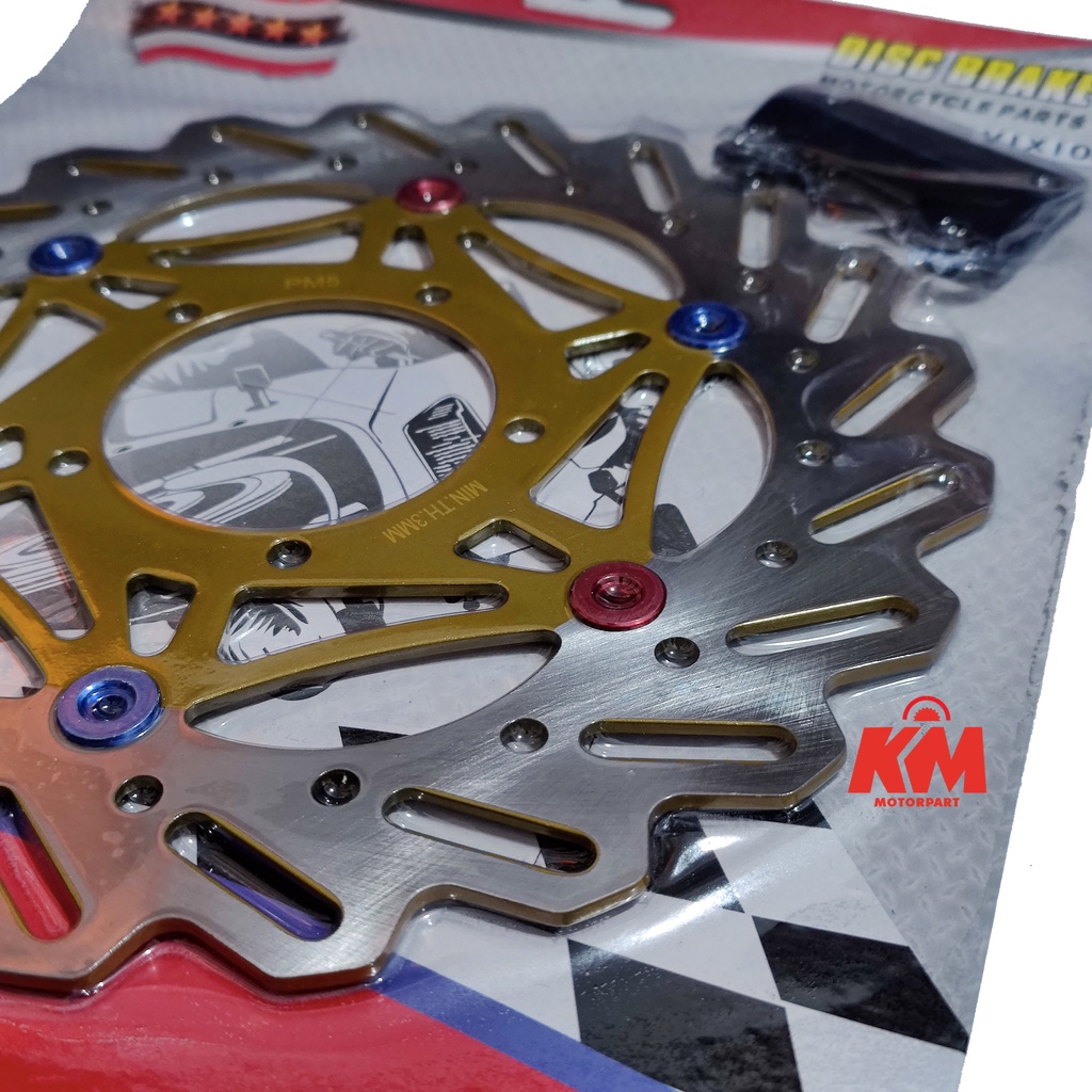 Cakram Depan Vixion old variasi Jumbo Piringan Rem Depan Discbrake Bonus Breket Diameter 29,5